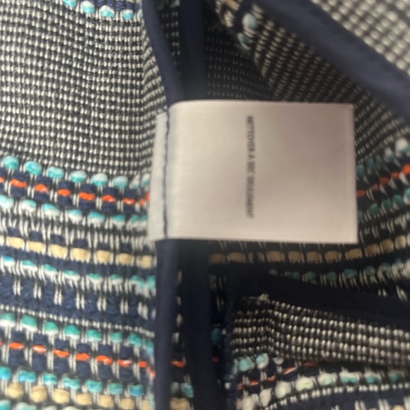 Women’s Halogen Stripped Multicolored Boho Fringe Long Sleeve Jacket Size Medium - Picture 9 of 13